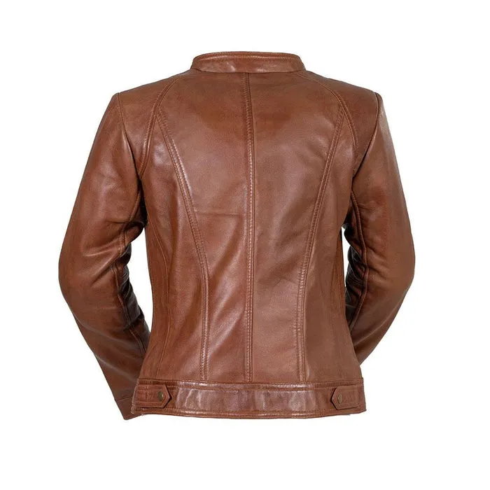 Favorite - Women's Fashion Leather Jacket (Whiskey)
