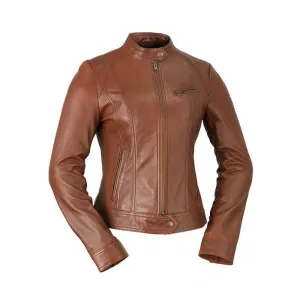 Favorite - Women's Fashion Leather Jacket (Whiskey)