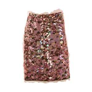 Fendi Pink Sequin Ruffle Skirt