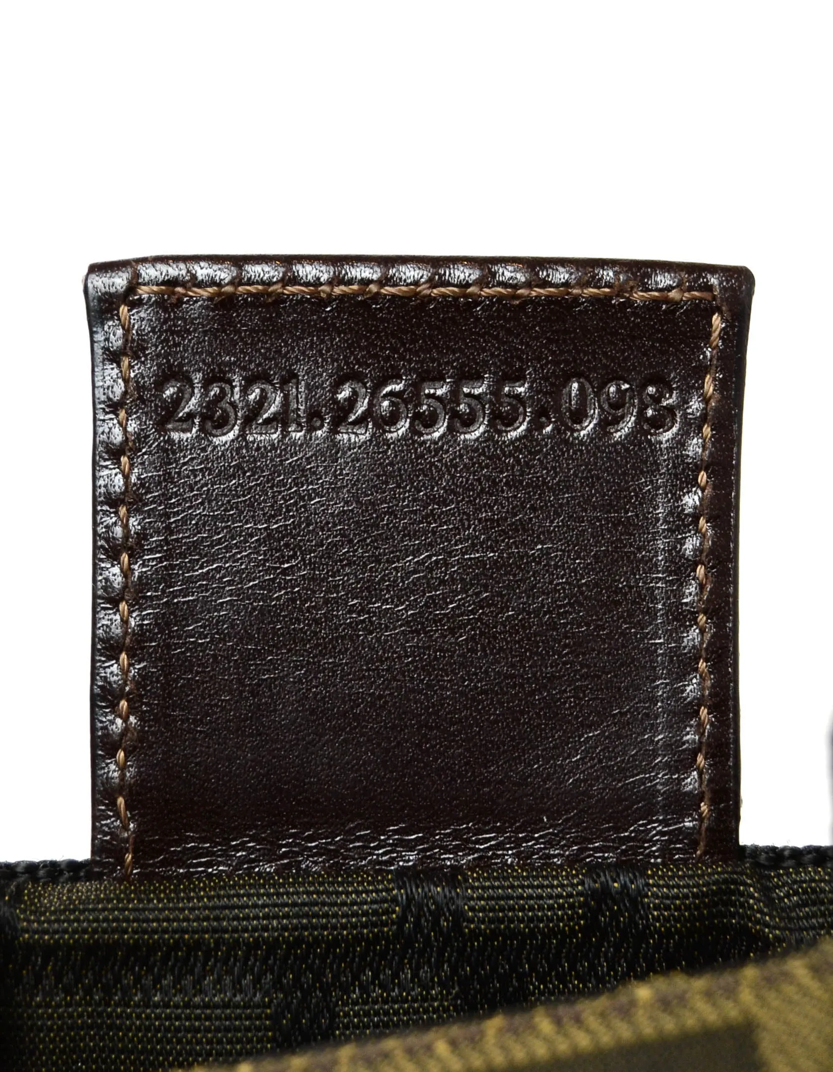 Fendi Vintage Tobacco Brown Canvas Zucca Tote Bag