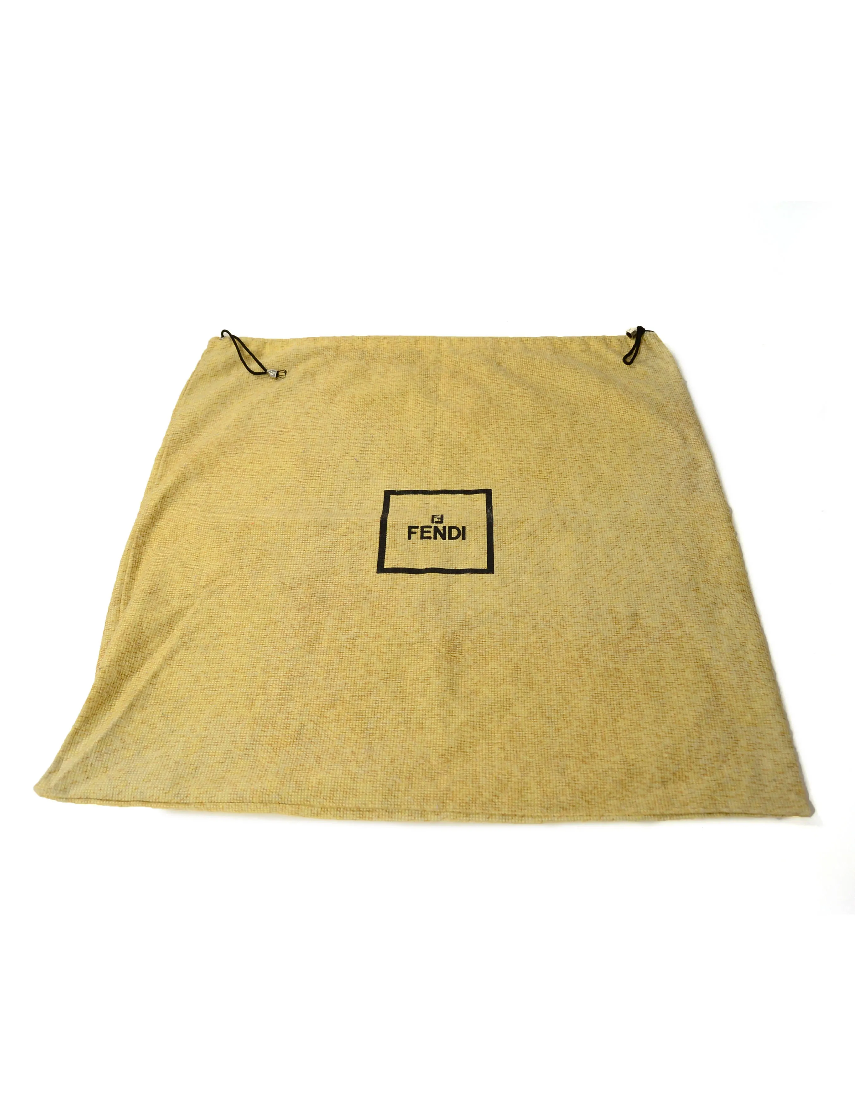 Fendi Vintage Tobacco Brown Canvas Zucca Tote Bag