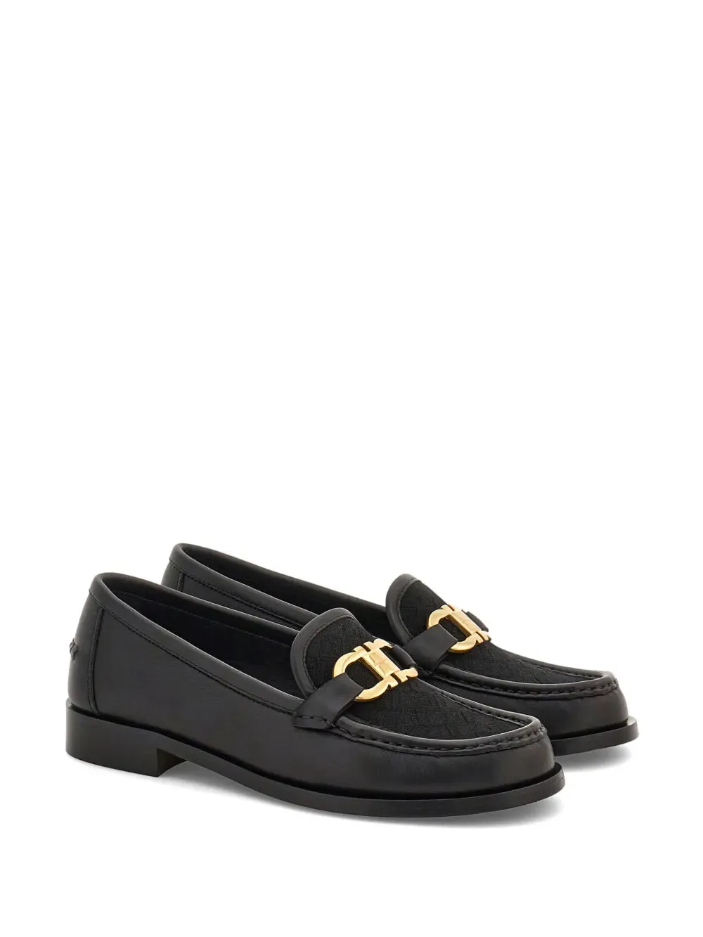 Ferragamo Gancini leather loafers