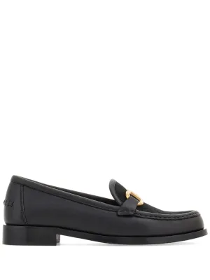 Ferragamo Gancini leather loafers