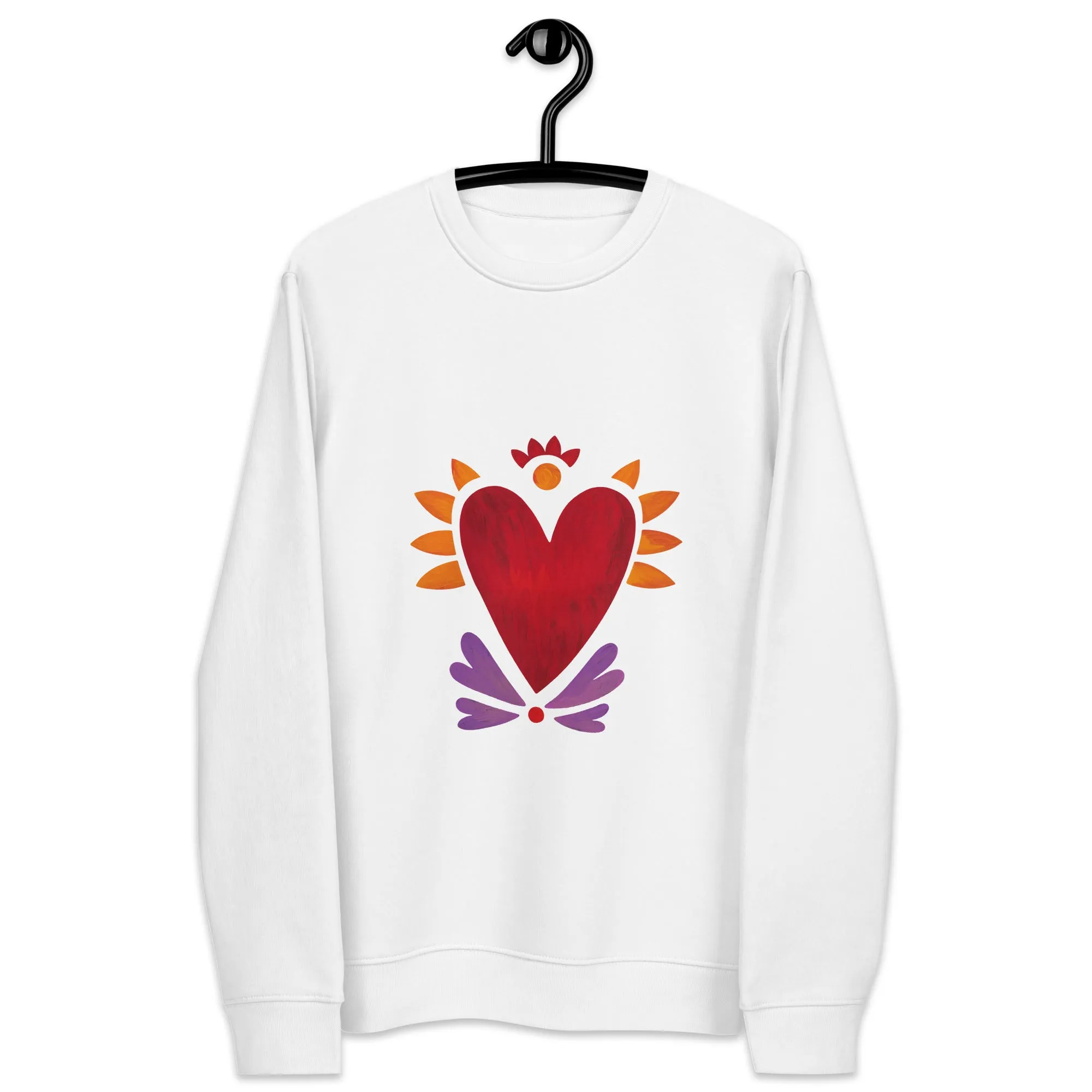 Flaming Heart - Unisex Eco Sweatshirt