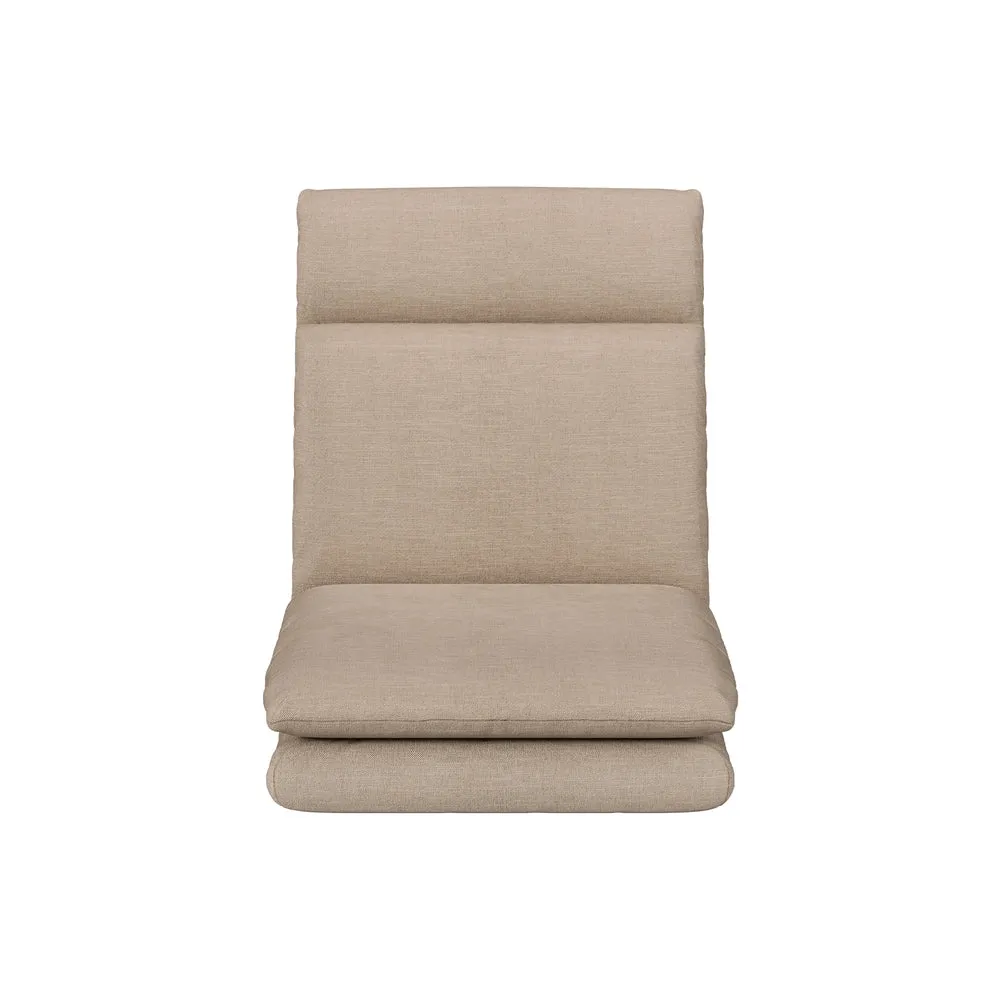 Floor Lounge Sofa Bed 1 Seater Linen Beige