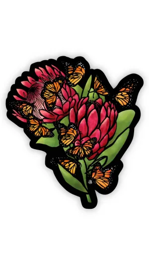 Floral and Butterflies Sticker