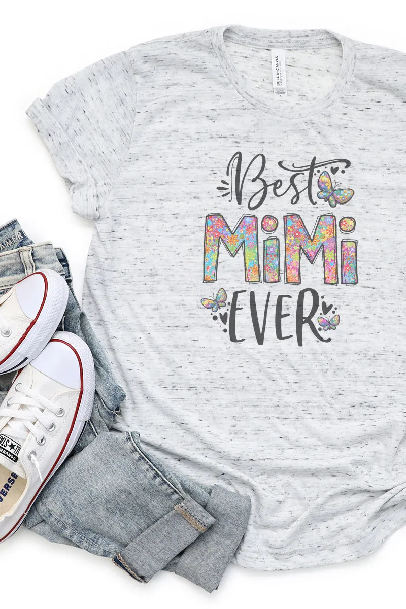 Floral Best Mimi Ever Unisex Short Sleeve Tee