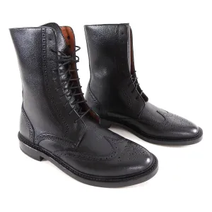 Florsheim by Duckie Brown Black Leather Oxford Lace up Ankle Boots - 10