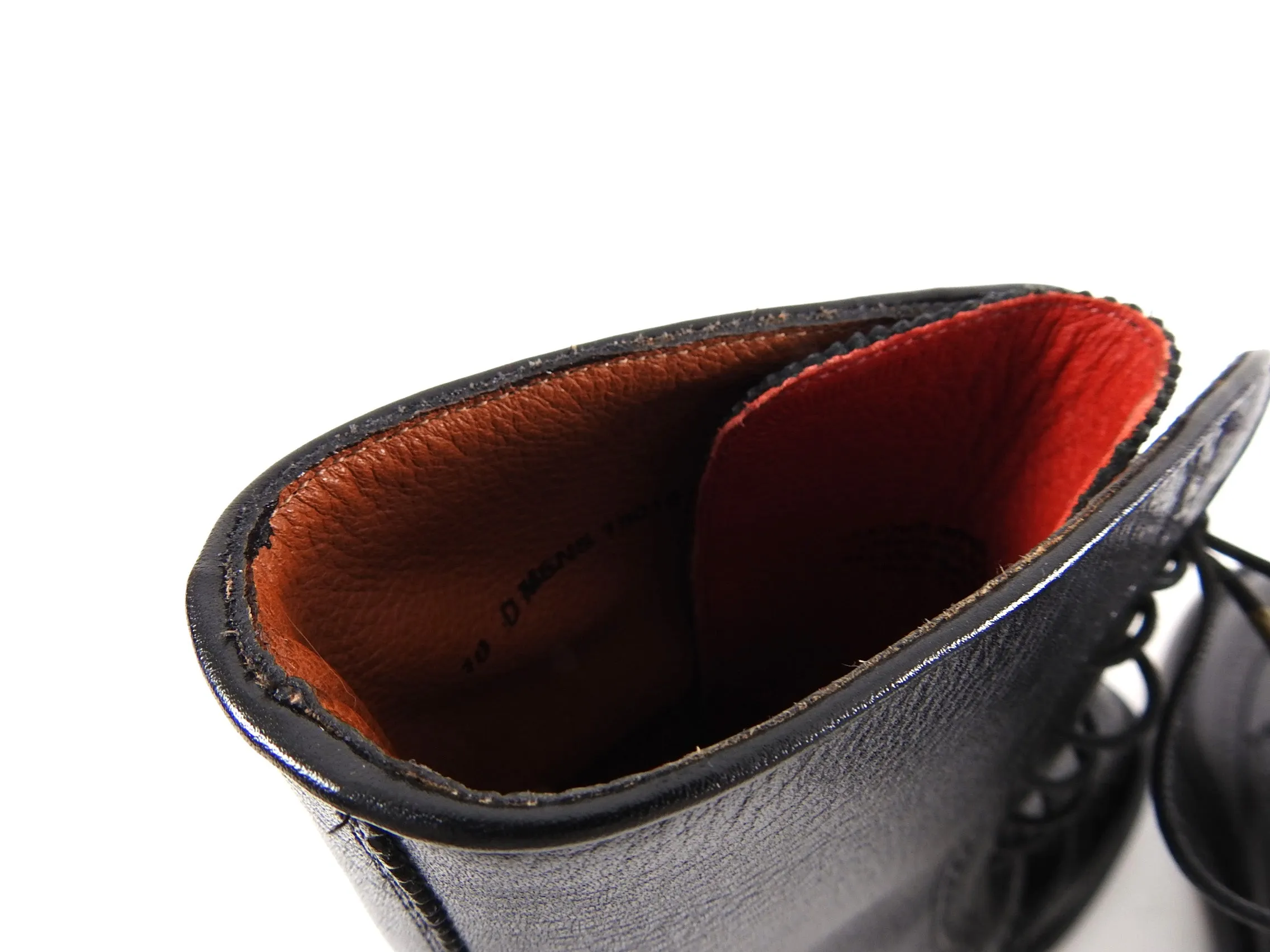 Florsheim by Duckie Brown Black Leather Oxford Lace up Ankle Boots - 10