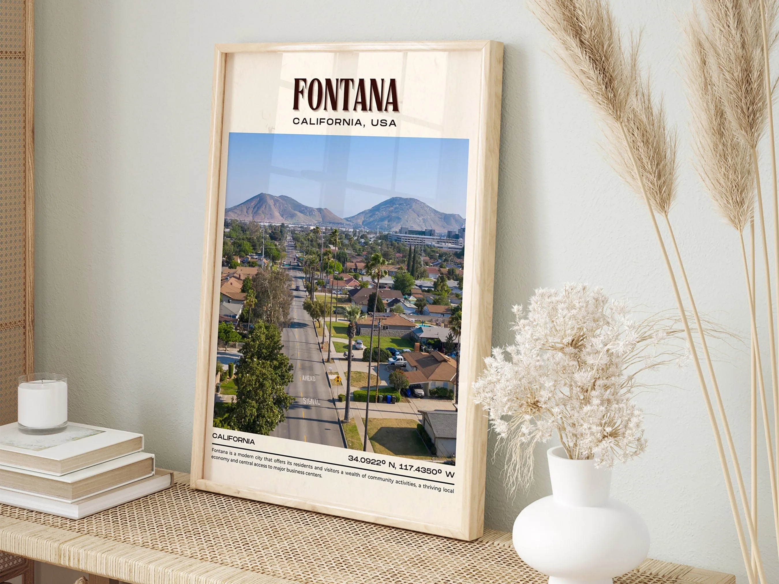 Fontana Vintage Wall Art, California, USA