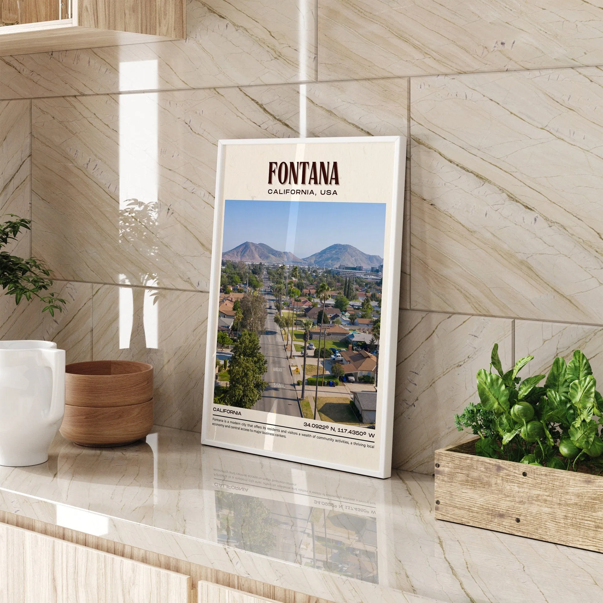 Fontana Vintage Wall Art, California, USA