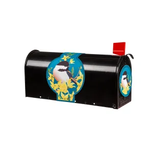 Forsythia and Chickadee Mailbox Saddle with Magnetic Mailbox Door Décor Set,56836s