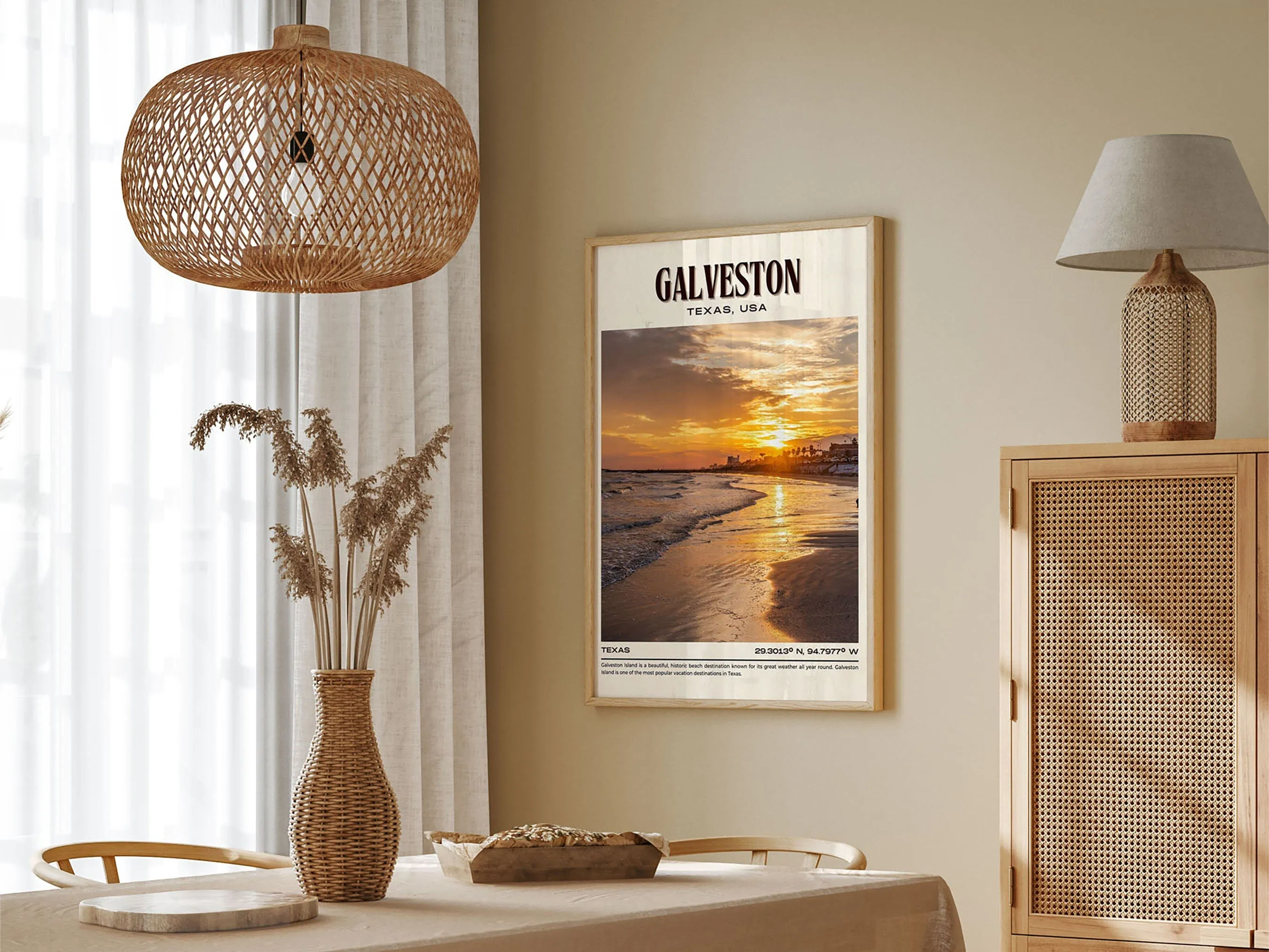 Galveston Vintage Wall Art, Texas, USA