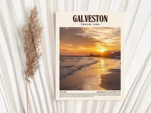Galveston Vintage Wall Art, Texas, USA