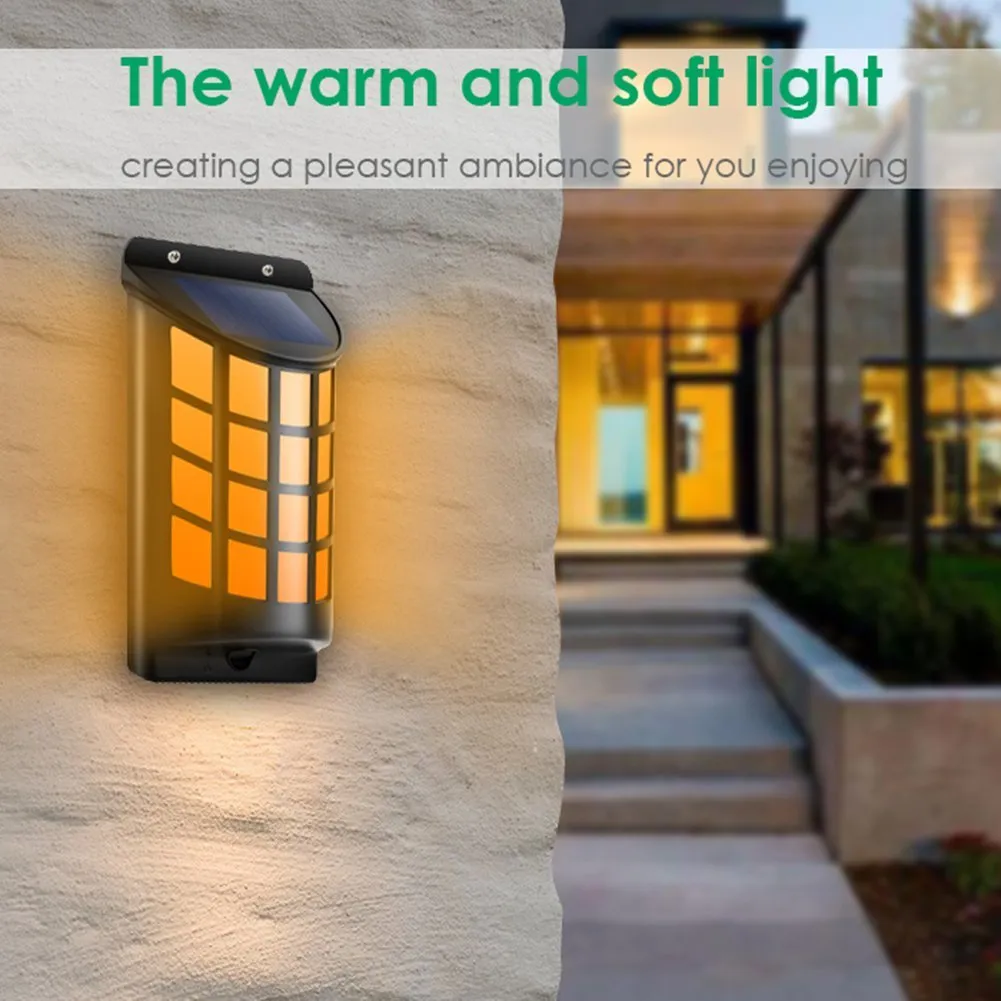 Gardi Solar LED Dancing Flame Wall Mounted Lights