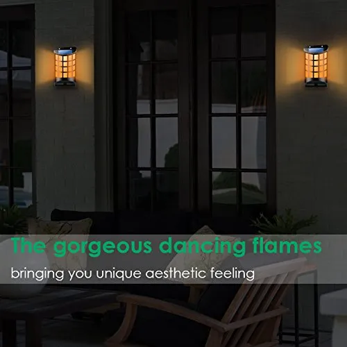 Gardi Solar LED Dancing Flame Wall Mounted Lights