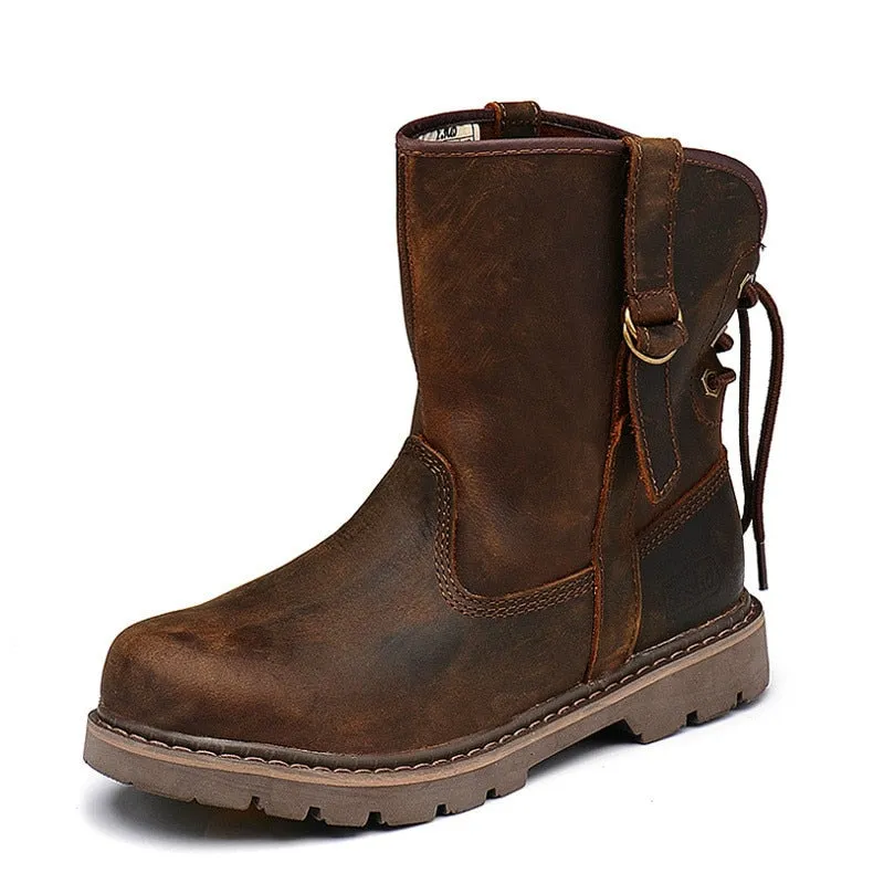 Genuine Leather Ankle Boots Casual Men Shoes New Autumn And Winter Boots British Army Boots Lovers' Boots men shoes
