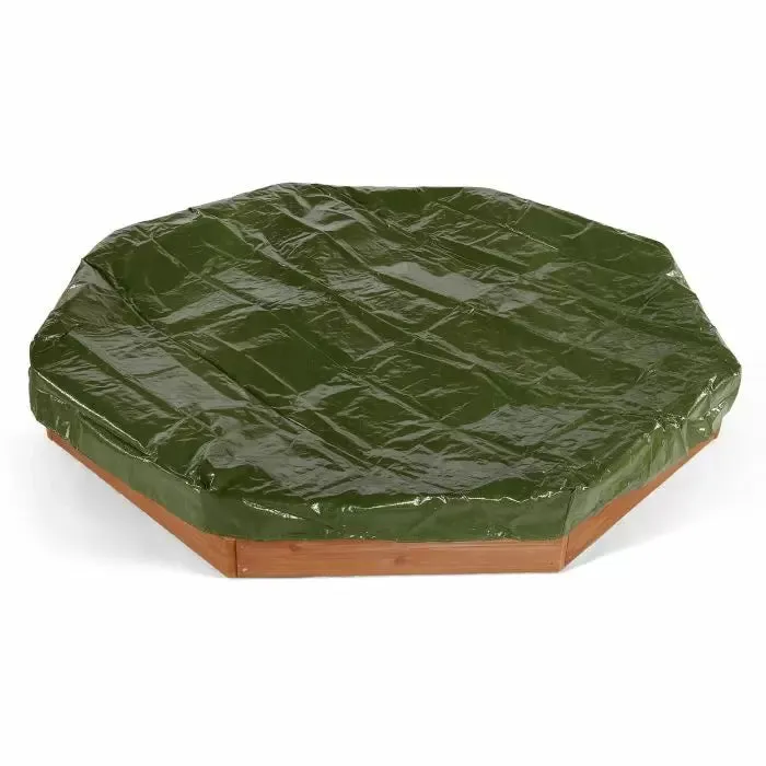 Giant Eco FSC Deluxe Wooden Sandpit with Waterproof Cover | 1.77m diameter | 18m 