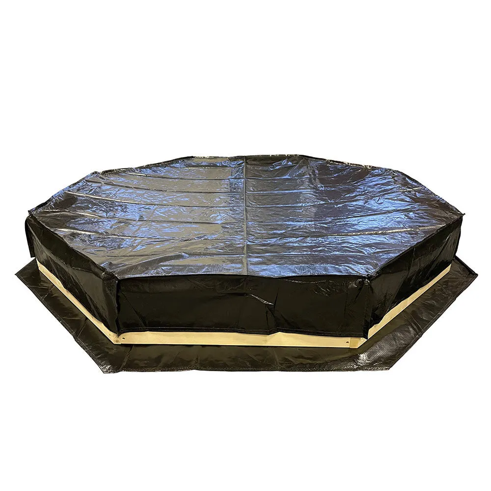 Giant Eco FSC Deluxe Wooden Sandpit with Waterproof Cover | 1.77m diameter | 18m 