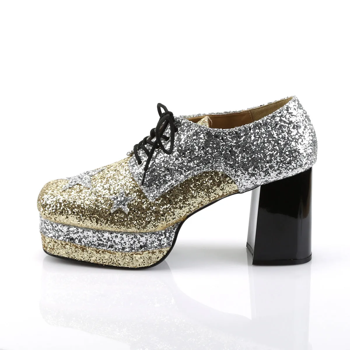 GLAMROCK-02 Silver Gold Glitter