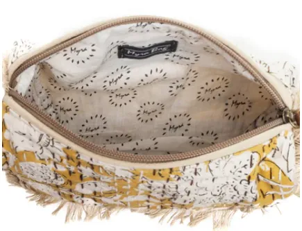 Golden Prairie Leaf Clutch Pouch