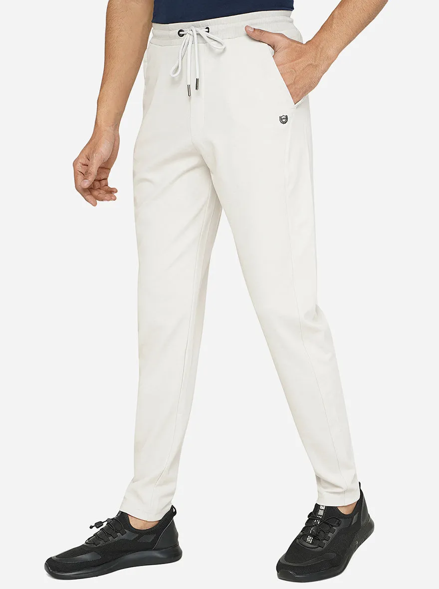 Grey Solid Slim Fit Track Pant | JadeBlue