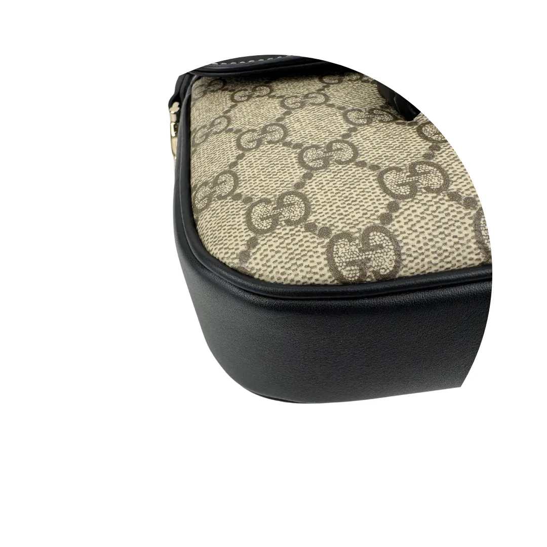 Gucci Horsebit 1955 Mini GG Supreme Shoulder Bag - Ebony