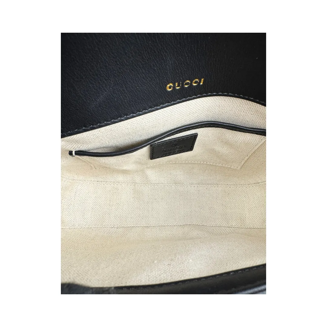 Gucci Horsebit 1955 Mini GG Supreme Shoulder Bag - Ebony