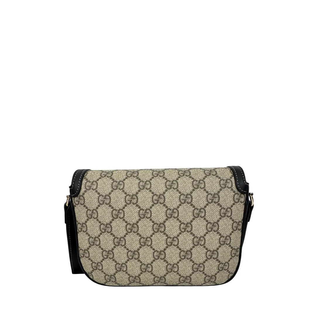 Gucci Horsebit 1955 Mini GG Supreme Shoulder Bag - Ebony