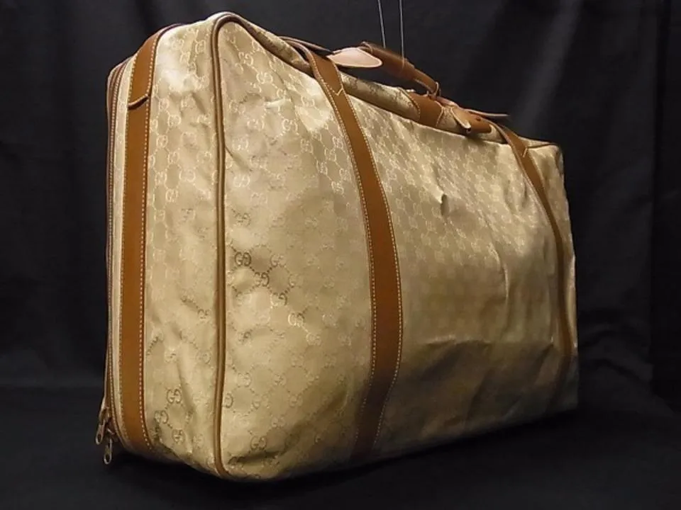 Gucci Suitcase Luggage monogram GG Beige 239391