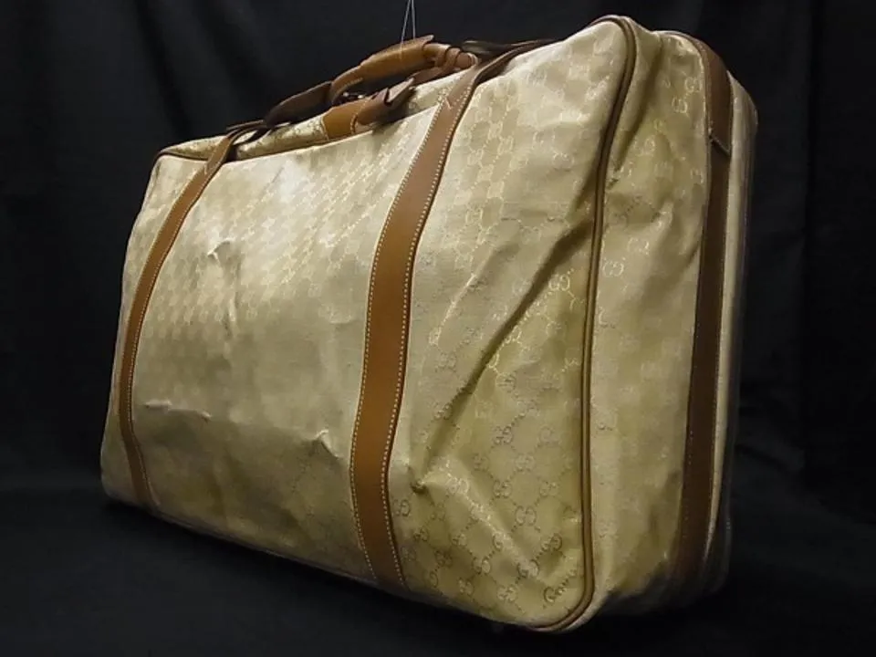 Gucci Suitcase Luggage monogram GG Beige 239391