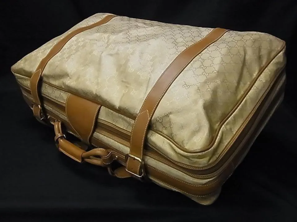 Gucci Suitcase Luggage monogram GG Beige 239391