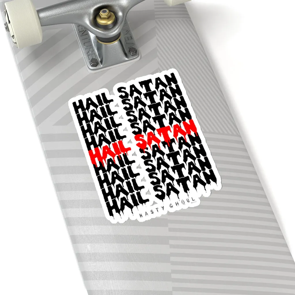 Hail Satan Thank You Bag Kiss-Cut Stickers