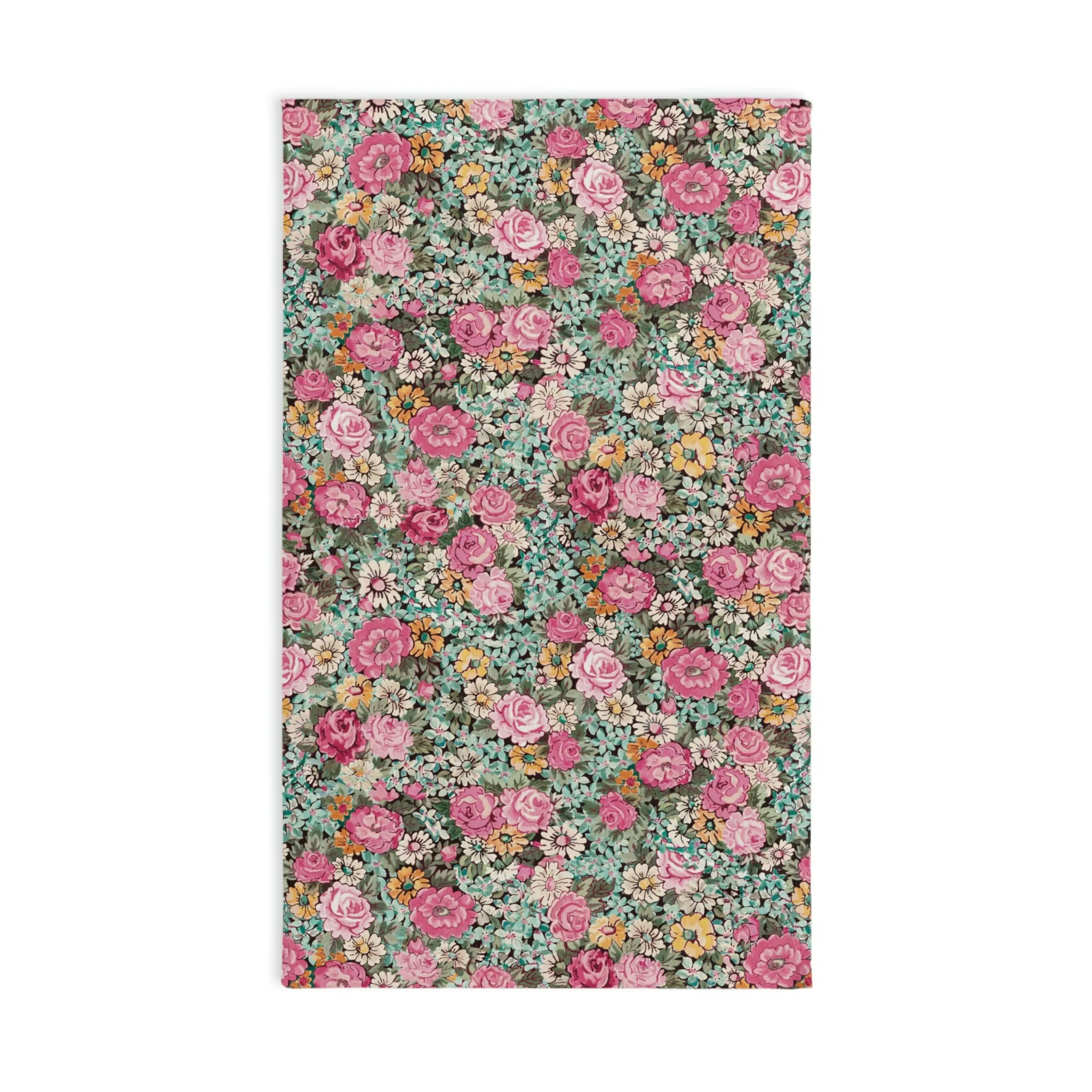 Hand Towel /bright pink vintage floral