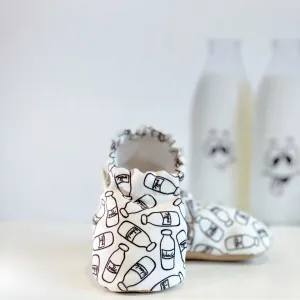Handmade Cotton Baby Booties | Unique and Stylish First Walking Shoes - MILKANDBLACK Pattern | Milk&Black