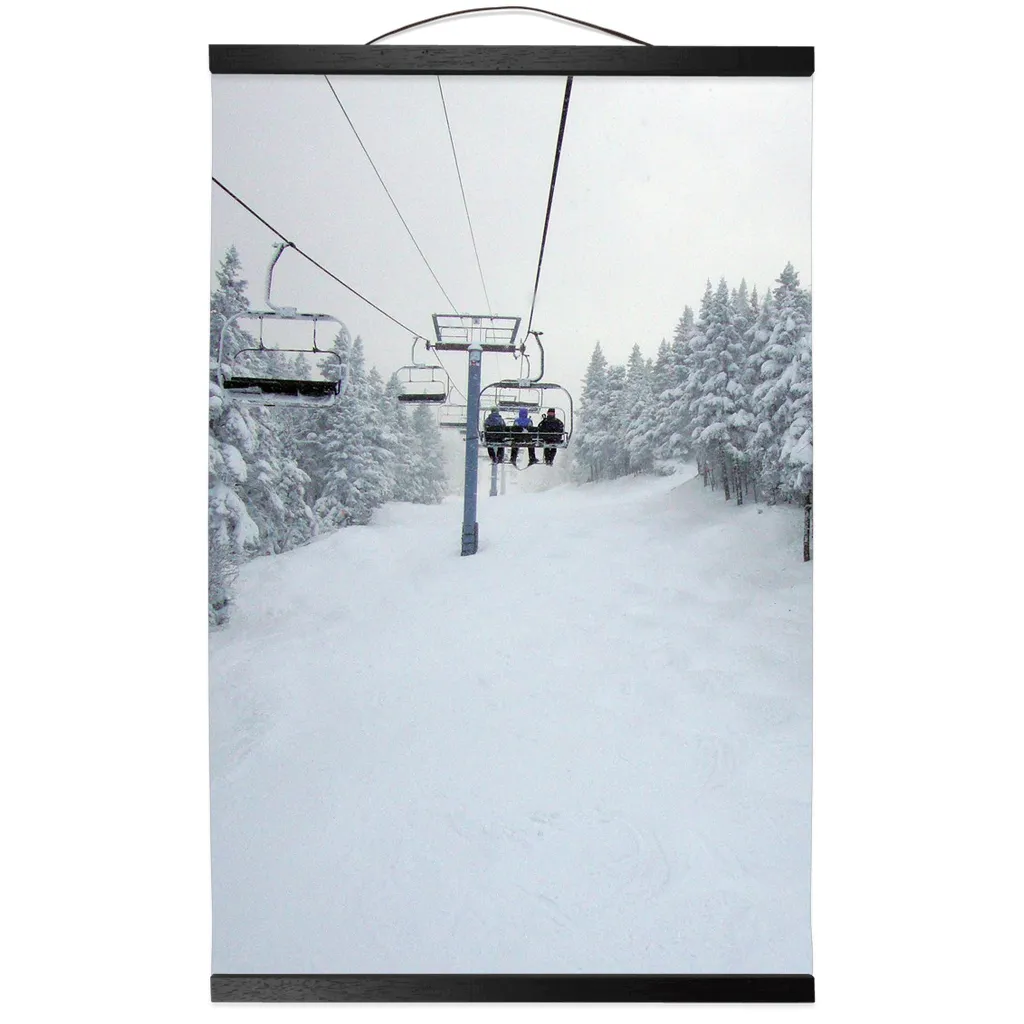 Hanging Canvas Print - Chair Lift Vermont