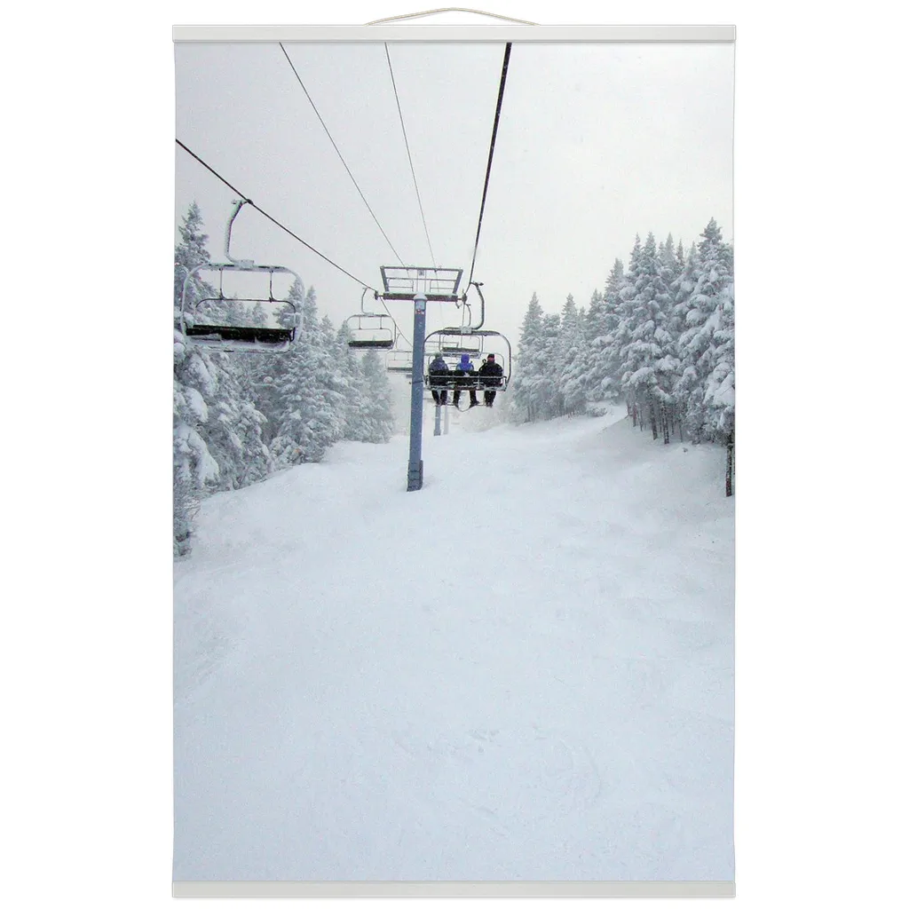 Hanging Canvas Print - Chair Lift Vermont