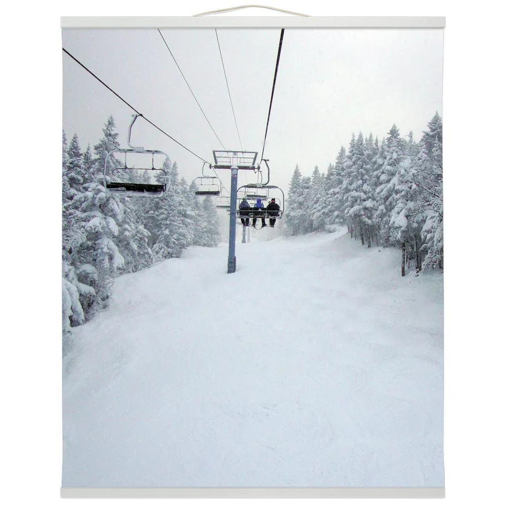 Hanging Canvas Print - Chair Lift Vermont
