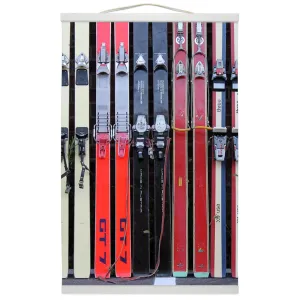 Hanging Canvas Print - Vintage Skis