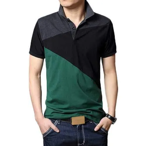 Hit Color Short Sleeve Golf Shirt