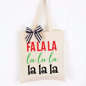 Holiday Tote Bag "Fa La La"