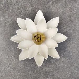 Home Artisan Lotus Flower Ceramic Wall Sculptures - Large