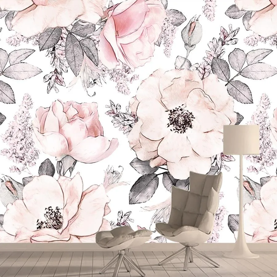 Hope Custom Flower Wallpaper
