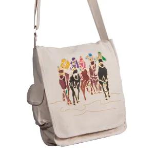 Horse Racing Canvas Messanger Bag