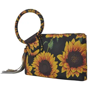 !HOT SALE! Sunflower NGIL Fashion Faux Leather Mini Purse With Fringe Tassel