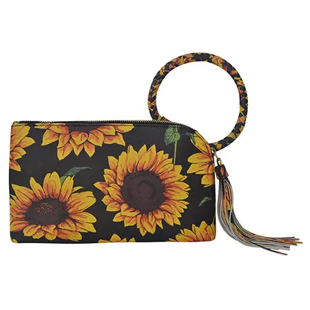 !HOT SALE! Sunflower NGIL Fashion Faux Leather Mini Purse With Fringe Tassel