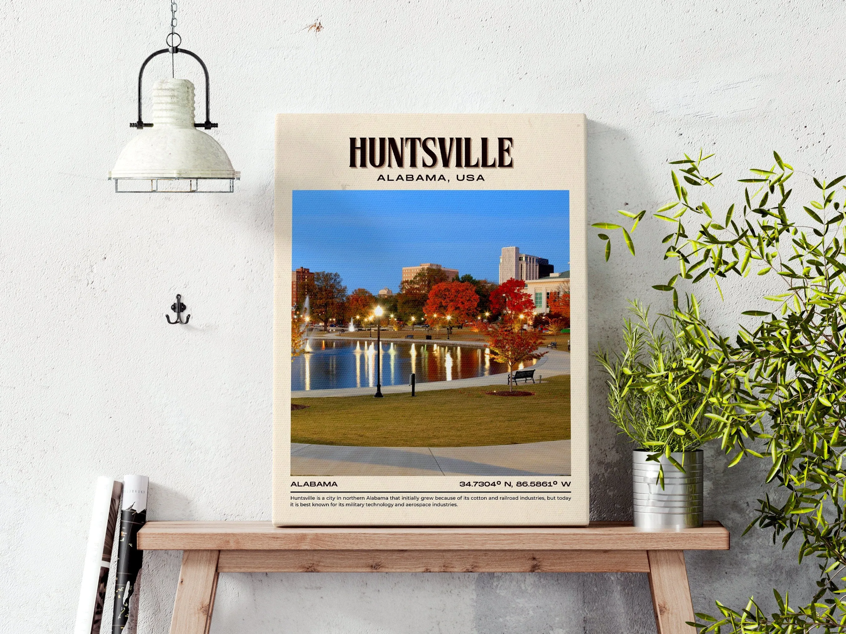 Huntsville Vintage Wall Art, Florida, USA
