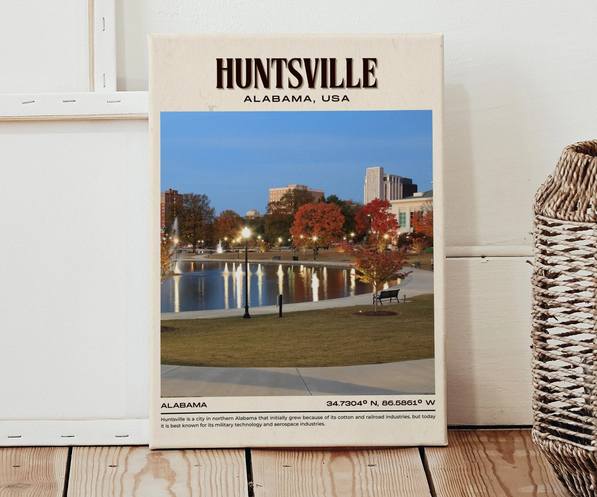 Huntsville Vintage Wall Art, Florida, USA