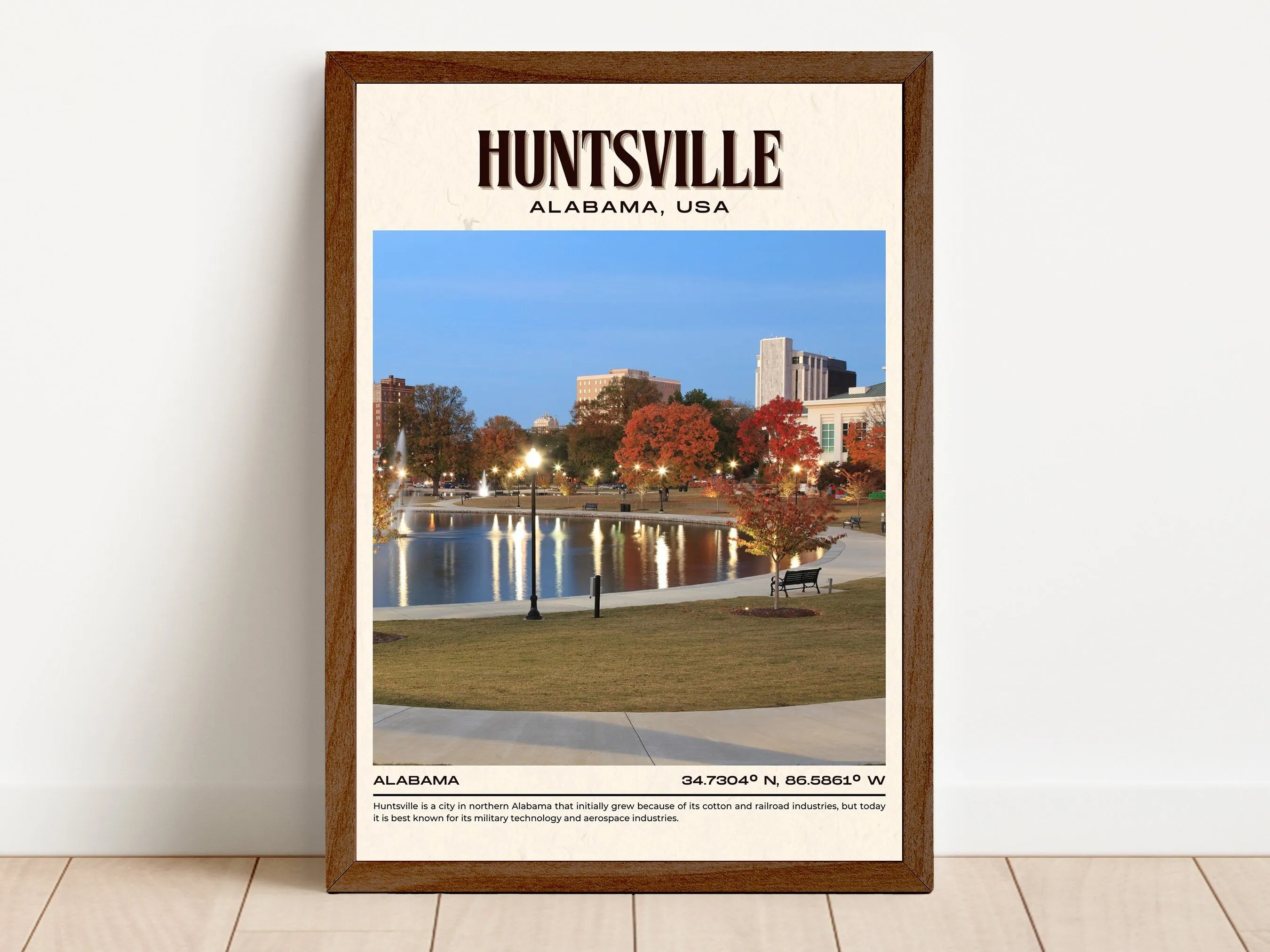 Huntsville Vintage Wall Art, Florida, USA