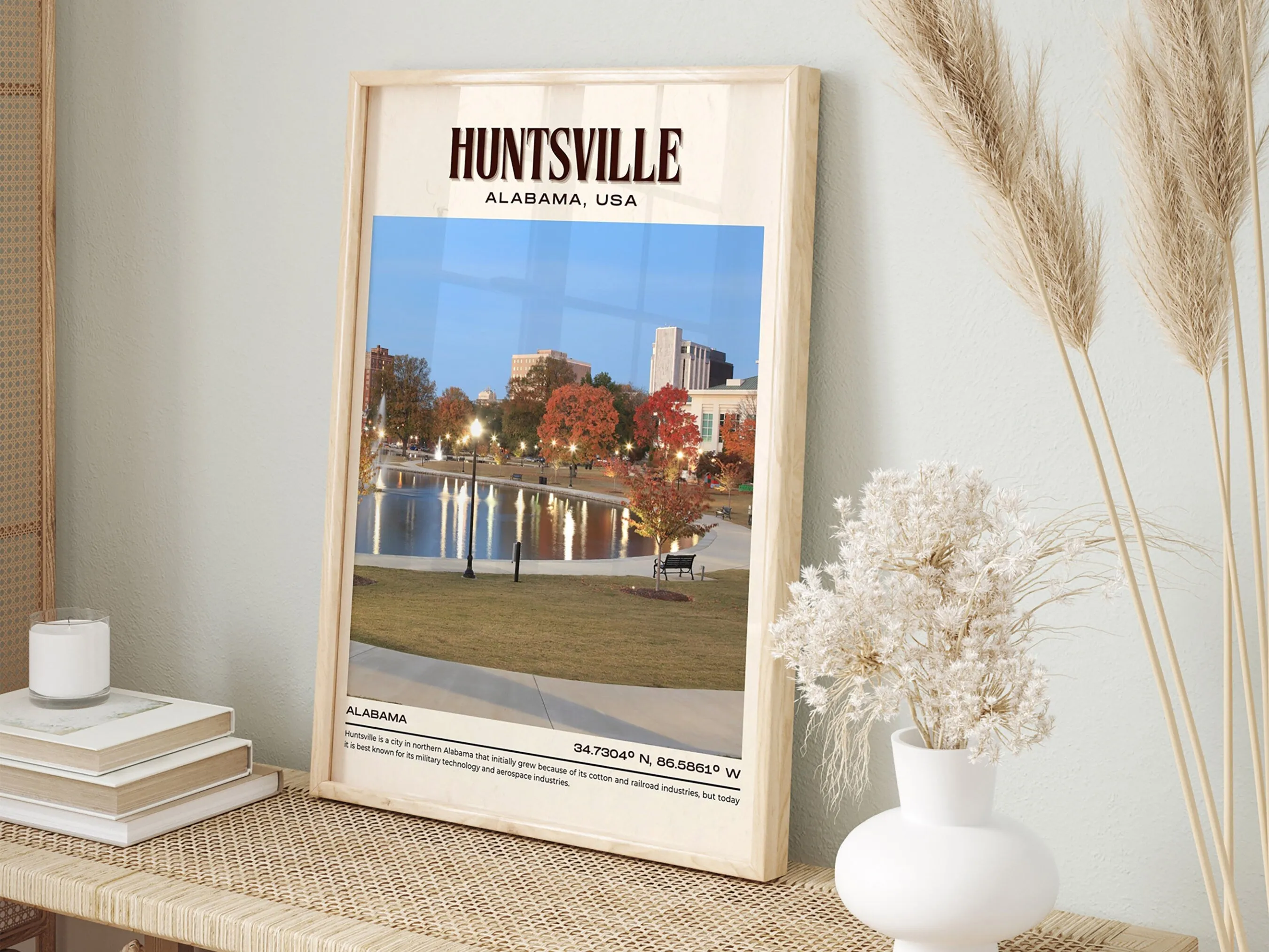 Huntsville Vintage Wall Art, Florida, USA